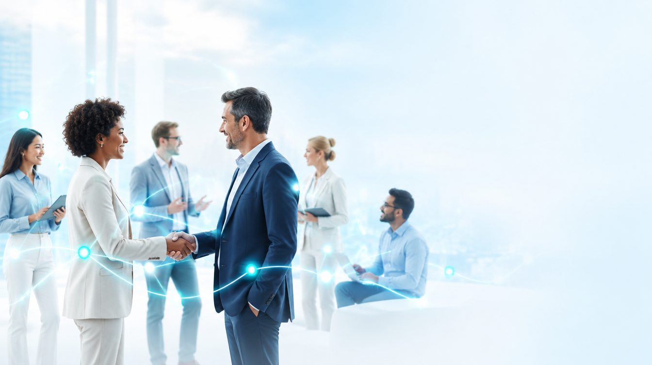 Professionals connecting and collaborating